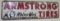 Vintage Armstrong Tires Embossed Metal Advertising Sign