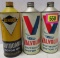 Lot of (3) Vintage 1 Qt. Outboard Motor Oil Cans Inc. Valvoline and Sunoco