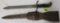 Antique WWI Argentine 1909 Mauser Bayonet w/ Scabbard