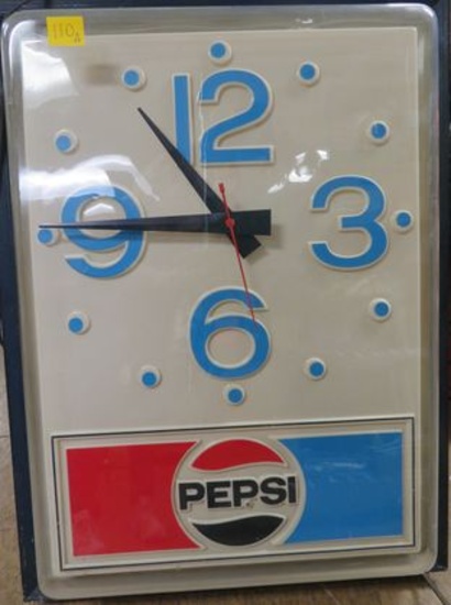 Vintage 1970s Pepsi Light Up Clock (30"x40")
