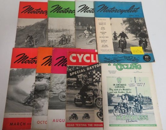 Group of Vintage 1950s Motorcycle Magazines