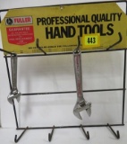 Vintage Fuller Hand Tools Dealership Display Rack w/ (2) Fuller Wrenches