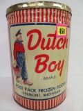Antique Dutch Boy Frozen Food Tin, Great Graphics!