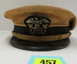 Authentic WWII USN Navy Officer's Cap / Visor
