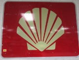 Vintage Shell Gas Station Reflective Advertising Sign, 4 ft x 3 ft
