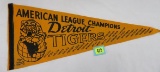 Rare 1968 Detroit Tigers AL Champions Yellow Roster Pennant