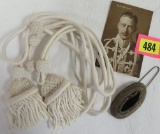 WWI German Hussans Officer Hat Badge and Cords