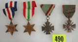 Group of (4) Foreign Military Medals, Inc. British, French, Hungarian