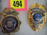 Lot of (2) Adrian Michigan Police Badges, Inc. College and Mall