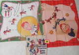Lot of (3) Vintage Howdy Doody Advertising Handkerchief / Bandanas