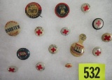Collection of 1920s Red Cross & Bond Pin-Backs