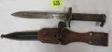 WWI Swedish 1896 Bayonet w/ Scabbard