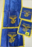 WWII US Marines 4pc Satin Couch / Pillow Set