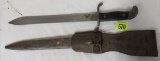 Antique WWI Argentine 1909 Mauser Bayonet w/ Scabbard