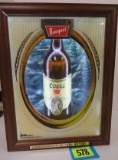 Contemporary Coors Beer Advertising Shadowbox Sign Showcasing the 1936 Bottle