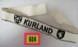 Rare WWII German Kurland Cuffband