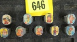 Grouping of Vintage Howdy Doody Character Flicker Rings