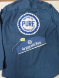 Vintage Pure Oil Gas Station Attendee Jacket and Hat