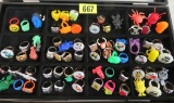Large Collection of 1960s Gumball Machine Rings