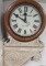 Antique W. Potts & Sons Leeds (england) Dbl. Sided Oak Station/ Depot Clock Fusee Mvmt.