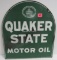 1948 Dated Quaker State Motor Oil Dbl. Sided Metal Tombstone Sign