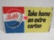 Antique Ca. 1950's Pepsi Dbl. Sided Metal Sign 