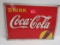 1940 Dated Coca Cola Embossed Metal Sign 20 X 27