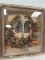 Excellent Original Civil War Dbl. Tin Type Shadowbox Memorial