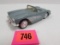Vintage 1959 Chevy Corvette Convertible Promo Car Blue Gray