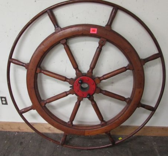 Antique Authentic Ships Wheel 60" Signed Dubbelman