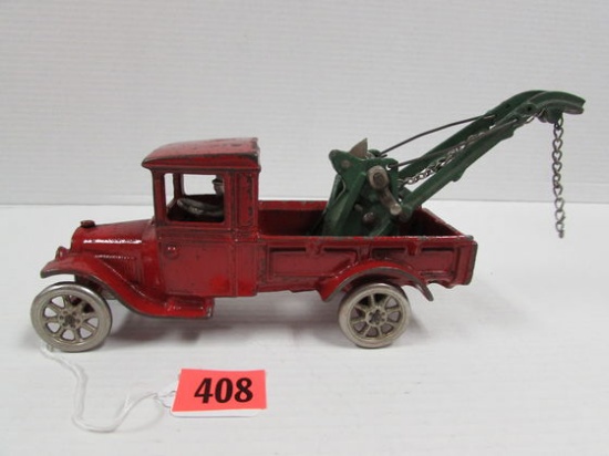 Antique Arcade Cast Iron 11" Ford Model A Tow Truck