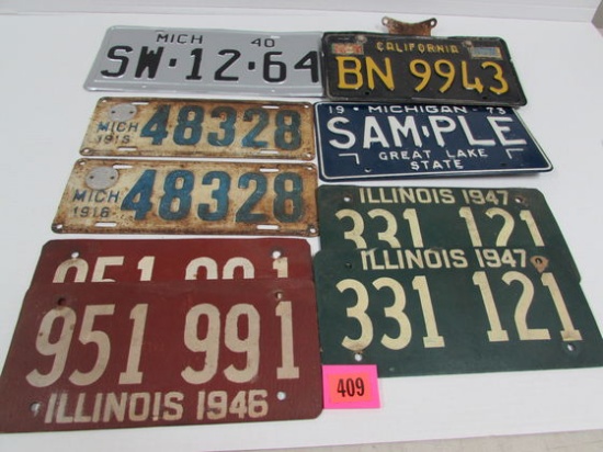 Collection Of Antique & Vintage License Plates