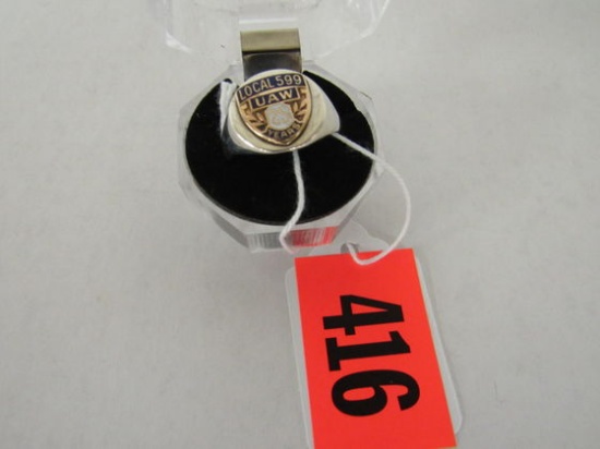 Vintage Uaw Local 599 (flint, Mi) 25 Year Sterling Ring