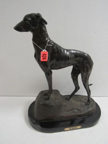 Beautiful " Greyhound" Bronze Statue By Masson 21" Tall