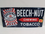 Antique Beech-nut Tobacco Porcelain Sign 10.5