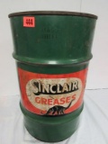 Antique 10 Gallon Sinclair Steel Grease Drum