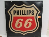 Vintage Phillips 66 Embossed Plastic Sign 32 X 32