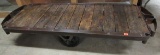 Antique Cast Iron & Wood Industrial Shop/ Engine Cart 32