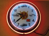 Vintage Willy's Jeep Electric Neon Wall Clock