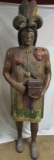 Excellent 7 Ft. Carved Wood Cigar Store Indian