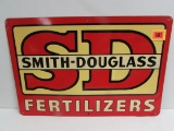 Vintage Smith-douglass Fertilizers Metal Ag Sign 16 X 24