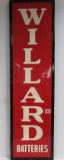 1939 Dated Willard Batteries Embossed Metal Sign