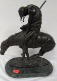 Signed James E. Fraser End Of The Trail Bronze Statue 19