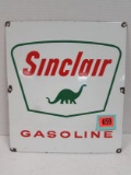 Antique Sinclair Gasoline Porcelain Gas Pump Plate Sign 12 X 13.5
