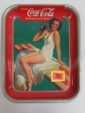 1939 Coca Cola Girl On Diving Board Metal Tray 10 X 13