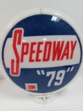 Rare Vintage Speedway 79 Gas Pump Globe 13.5