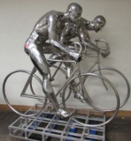 Stunning 1996 Atlanta Olympics Cyclists Metal Sculpture 7 Ft. Tall