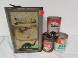 Antique/ Vintage Sinclair Motor Oil Can Group