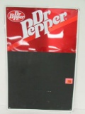 Vintage 1970's/80's Dr. Pepper Embossed Metal Chalkboard Sign 20 X 29