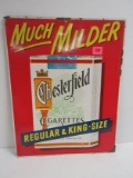 Antique 1950's Chesterfield Cigarettes Embossed Metal Sign 24 X 30